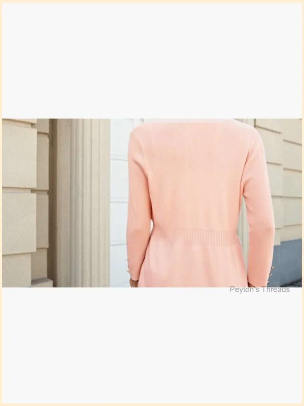 Lightweight Viscose Blend Cardigan with Peplum Design and Buckle Cuffs